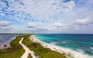 Картинка пляж, море, небо, природа, пейзаж, отдых, отпуск