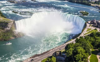 Картинка водопад, природа, пейзаж, Ниагара, вода, туризм, отдых