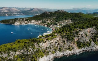 Картинка пейзаж, море, горы, природа, отдых, курорт, побережье