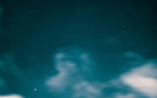 Картинка небо, звезды, облака, ночь, космос, темнота, природа