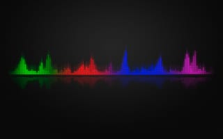 Картинка звуковая волна, графика, абстракция, цвет, музыка, фоновое изображение, технология