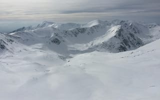 Картинка горы, снег, пейзаж, природа, зима, холод, небо