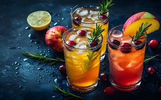 Картинка напитки, коктейли, фрукты, лед, освежающий, лето, декор