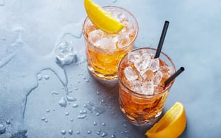 Картинка напитки, лед, лимон, коктейли, стекло, освежающий, лето
