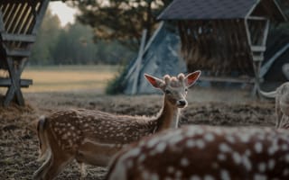 Картинка олень, природа, животные, пейзаж, лес, фотография, мир