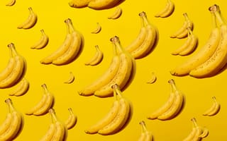 Картинка бананы, жёлтый, фрукты, еда, декор, обои, натюрморт