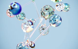 Картинка молекулы, наука, абстракция, технология, графика, фоновое изображение, кристаллы, цвета, микромир