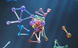 Картинка молекулы, наука, абстракция, цвет, технология, фон, графика