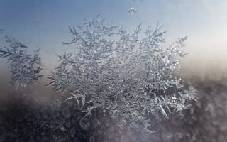 Картинка снег, узор, зима, лед, природа, холод, красота