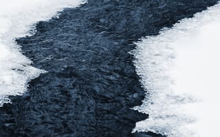 Картинка река, лед, зима, природа, вода, пейзаж, холод