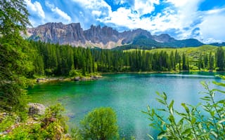 Картинка природа, горы, озеро, лес, пейзаж, небо, отдых
