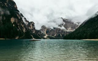 Картинка озеро, горы, природа, облака, пейзаж, отдых, путешествия