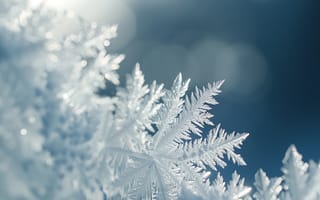 Картинка снег, зима, лед, узоры, природа, холод, фотография