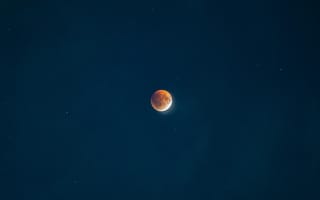 Картинка луна, космос, небо, астрономия, полная луна, звезды, ночь