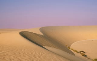 Картинка песок, пустыня, дюны, природа, пейзаж, закат, гладкость