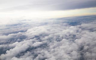 Картинка облака, небо, пейзаж, природа, высота, полет, горы