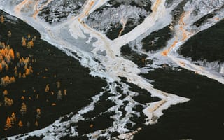 Картинка природа, горы, пейзаж, осень, река, лес, камни