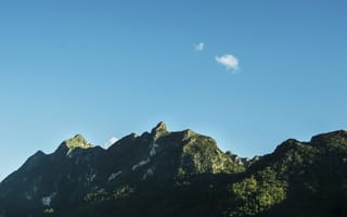 Картинка горы, небо, природа, ландшафт, пейзаж, облака, зелень