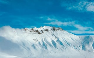 Картинка горы, снег, небо, природа, ландшафт, зима, пейзаж