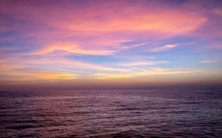 Картинка закат, море, небо, пейзаж, природа, цвета, гладь воды