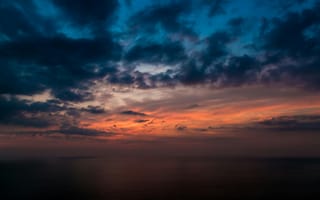 Картинка закат, море, облака, небо, пейзаж, природа, красота