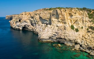 Картинка скалы, море, природа, пейзаж, отдых, пляж, солнце