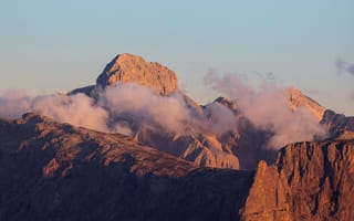 Картинка горы, природа, пейзаж, облака, закат, альпийские, красота