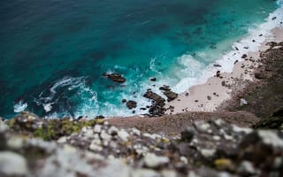 Картинка море, пляж, скалы, природа, океан, пейзаж, воды