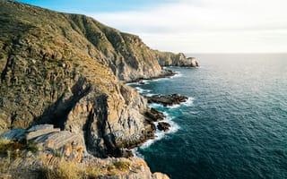 Картинка море, скалы, пейзаж, природа, берег, горы, океан