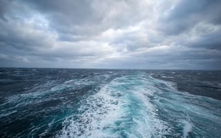 Картинка море, облака, пейзаж, природа, водная гладь, шторм, глубина