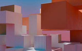 Картинка абстракция, геометрия, цвет, архитектура, минимализм, фоны, современный