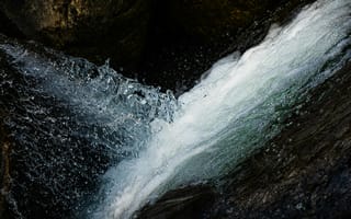 Картинка вода, поток, природа, водопад, камни, текстура, пейзаж