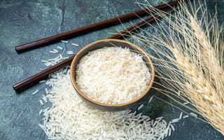 Картинка рис, еда, чашка, палочки, зерно, натуральные, фото