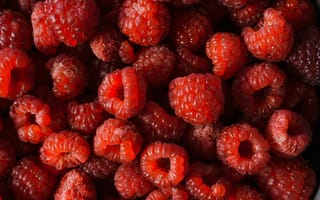 Картинка малина, ягоды, фрукты, еда, натуральный, красный, десерт