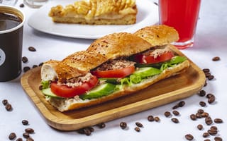 Картинка бутерброд, еда, кофе, овощи, перекус, завтрак, десерт