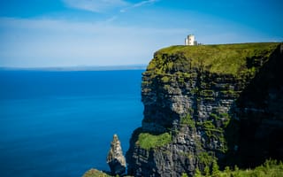 Картинка скалы, море, пейзаж, природа, замок, небо, отдых