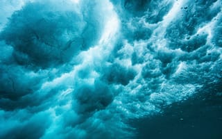 Картинка океан, волны, вода, природа, глубина, синий, подводный