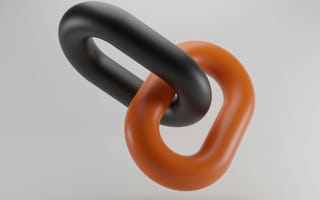 Картинка цепь, дизайн, абстракция, цвет, черный, оранжевый, 3D