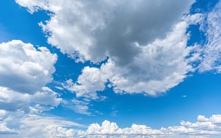 Картинка небо, облака, пейзаж, природа, синий, день, красота