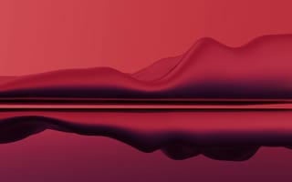 Картинка абстракция, гладкий, текстура, красный, минимализм, волны, фоны