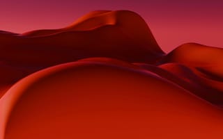 Картинка пейзаж, горы, абстракция, красный, гладкий, природа, фоны