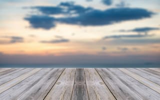 Картинка дерево, пейзаж, облака, закат, фон, природа, стол