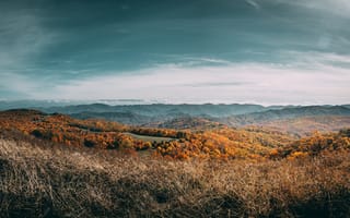 Картинка пейзаж, осень, горы, природа, небо, цвета, пейзажный вид