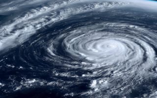 Картинка ураган, природа, море, облака, космос, шторм, вода, вихрь, пейзаж, картинка