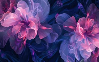 Картинка цветы, абстракция, фоны, графика, розовый, красота, декор