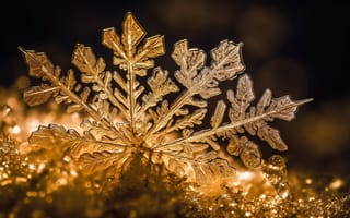 Картинка снег, снежинка, зима, красота, природа, фотография, микромир