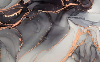 Картинка абстракция, графика, черный, золотой, серый, дизайн, обои