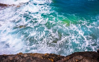 Картинка море, волны, пейзаж, природа, океан, скалы, вода
