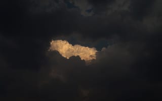 Картинка облака, небо, темные, свет, природа, пейзаж, атмосфера