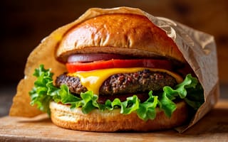 Картинка бургер, еда, вкусно, гамбургер, фастфуд, салат, помидор